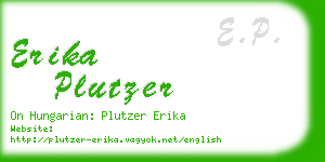 erika plutzer business card